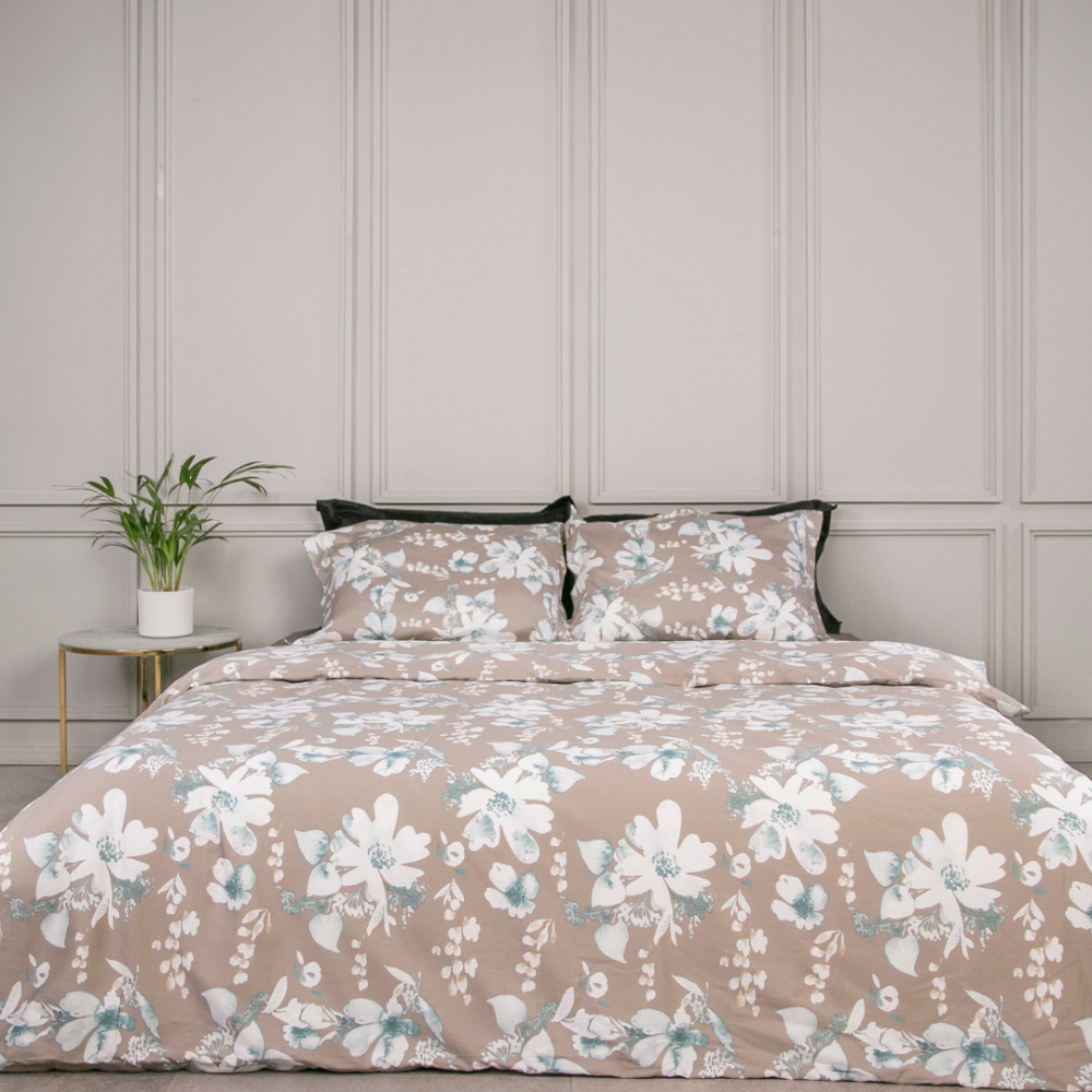 Premium satin bettwäsche set "Emory". Bettwäsche aus Satin, 135/140x200 cm, 150x200 cm, 155/160x200 cm, 180x200 cm, 200x200 cm, 200x220 cm, 220x240 cm