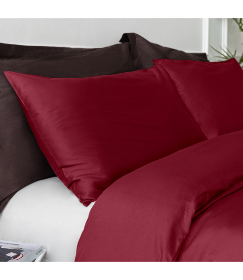 Premium satin bettwäsche set "Maroon“. Bettwäsche aus Satin