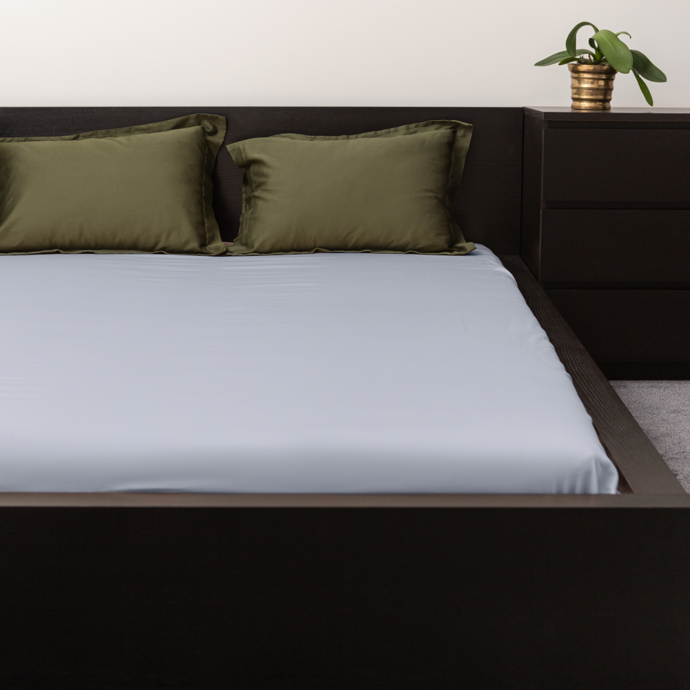 Satin Bettlaken „Classic grey“. Bettlaken, 150x220 cm, 180x220 cm, 200x220 cm