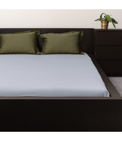 Satin Bettlaken „Classic grey“. Bettlaken