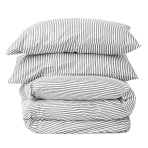 Bettwäsche set "Grey stripe“. Bettwäsche Baumwolle, 135/140x200 cm