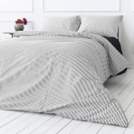 Bettwäsche set "Grey stripe“. Bettwäsche Baumwolle, 135/140x200 cm