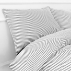 Bettwäsche set "Grey stripe“. Bettwäsche Baumwolle, 135/140x200 cm