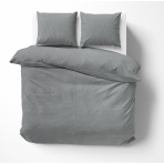 Premium satin bettwäsche set "Grey stripe 3 mm". Bettwäsche aus Satin, 200x220 cm