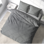 Premium satin bettwäsche set "Grey stripe 3 mm". Bettwäsche aus Satin, 200x220 cm