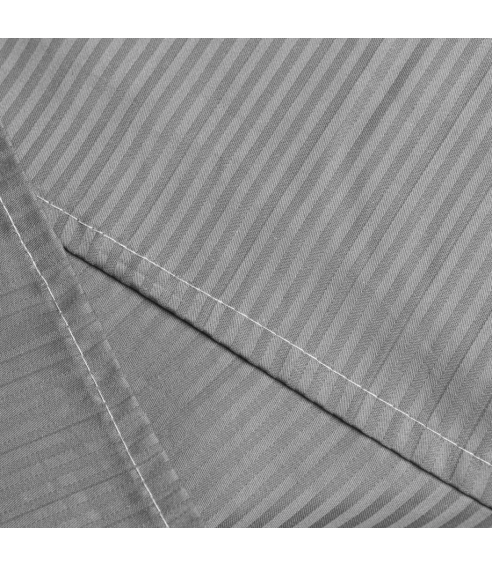 Premium satin bettwäsche set "Grey stripe 3 mm". Bettwäsche aus Satin