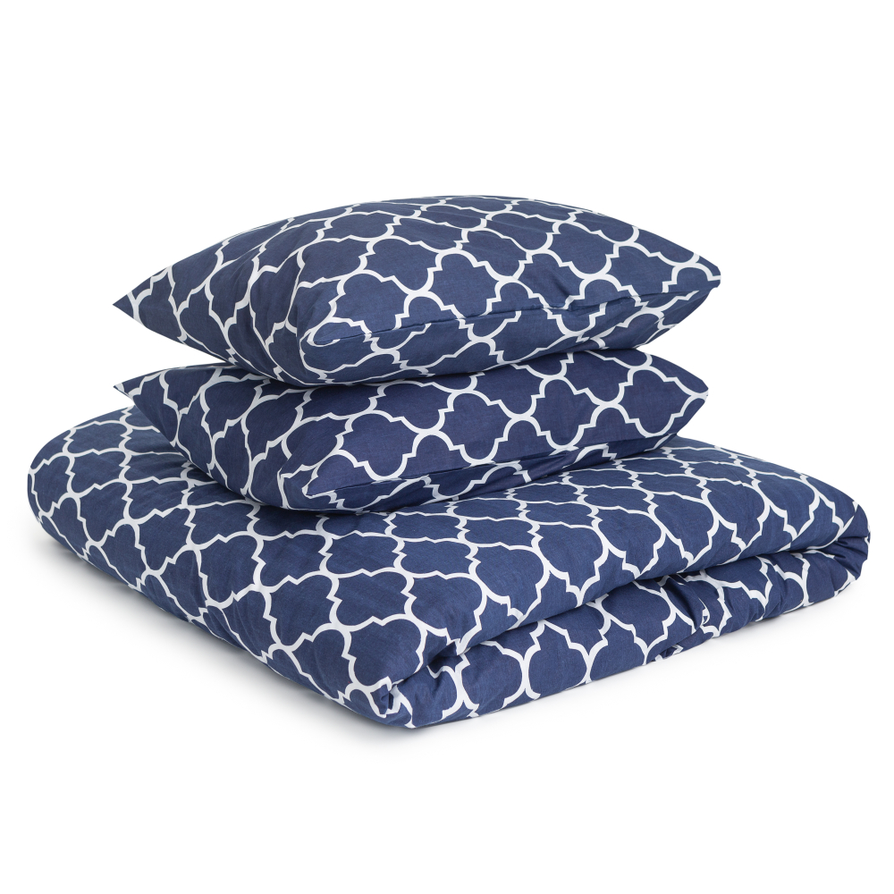 Bettwäsche set "Morocco dark blue“. Bettwäsche Baumwolle, 135/140x200 cm