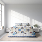 Bettwäsche set "Blue folk". Bettwäsche Baumwolle, 135/140x200 cm, 155/160x200 cm, 200x200 cm, 200x220 cm