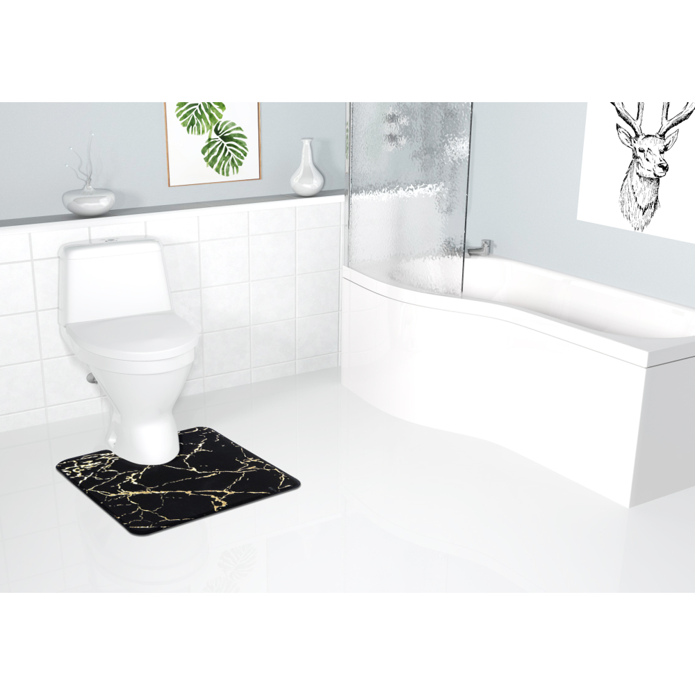 Toilettenmatte „Ink“. Badteppich, 60x50 cm