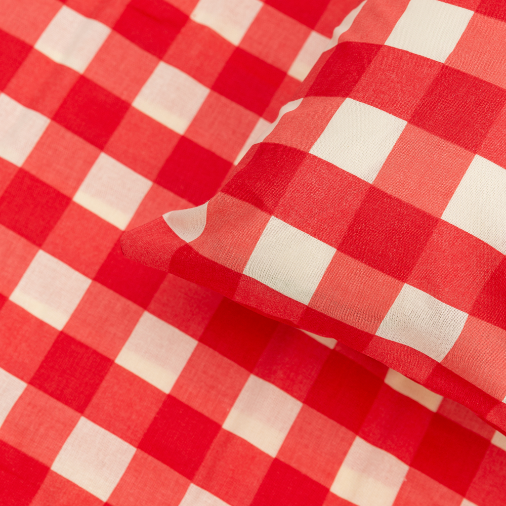 Babybettwäsche ”Red grid". Babybettwäsche, 100x140 cm