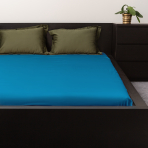 Satin Bettlaken „Turquoise“. Bettlaken, 180x220 cm