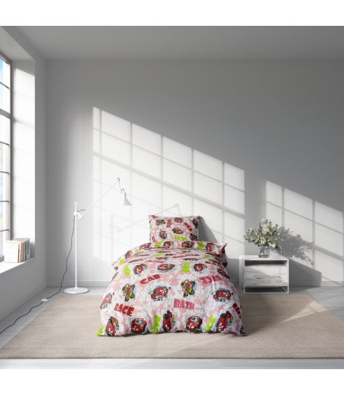 Kinderbettwäsche "Bath red". Kinderbettwäsche