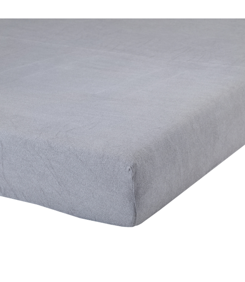 Frottee Spannbettlaken „Grey“. Spannbettlaken 90x200