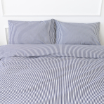 Bettwäsche set "Blue stripes". Bettwäsche Baumwolle, 135/140x200 cm