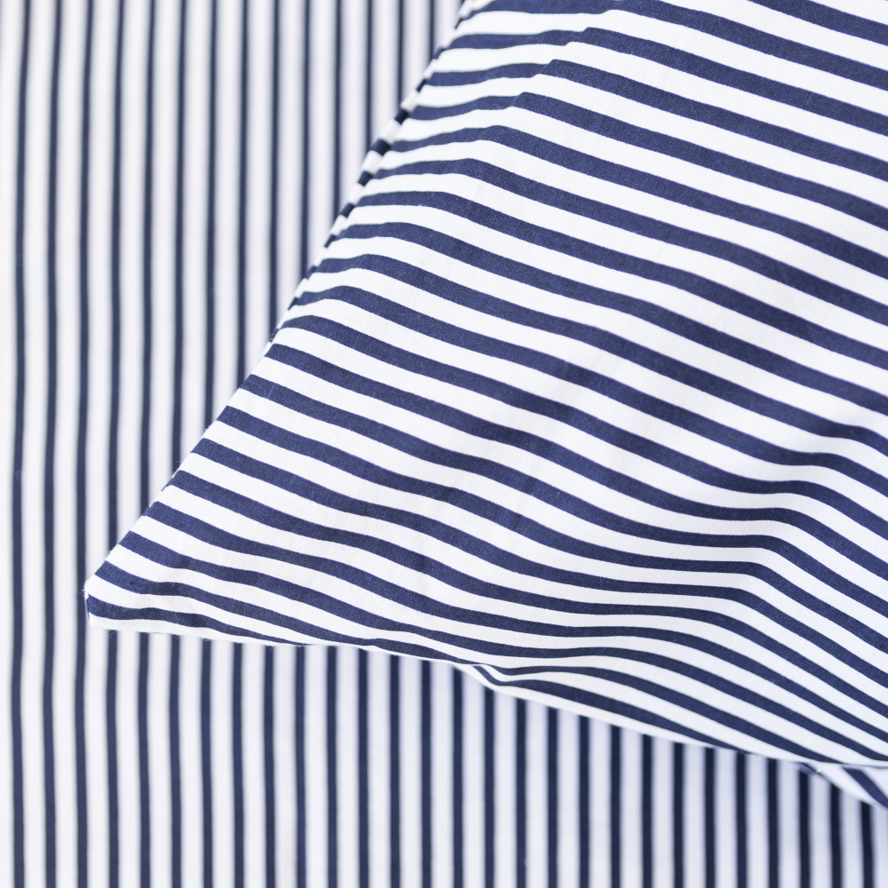 Bettwäsche set "Blue stripes". Bettwäsche Baumwolle, 135/140x200 cm