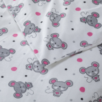Kinderbettwäsche "Mousy". Kinderbettwäsche, 110x140 cm, 135/140x200 cm