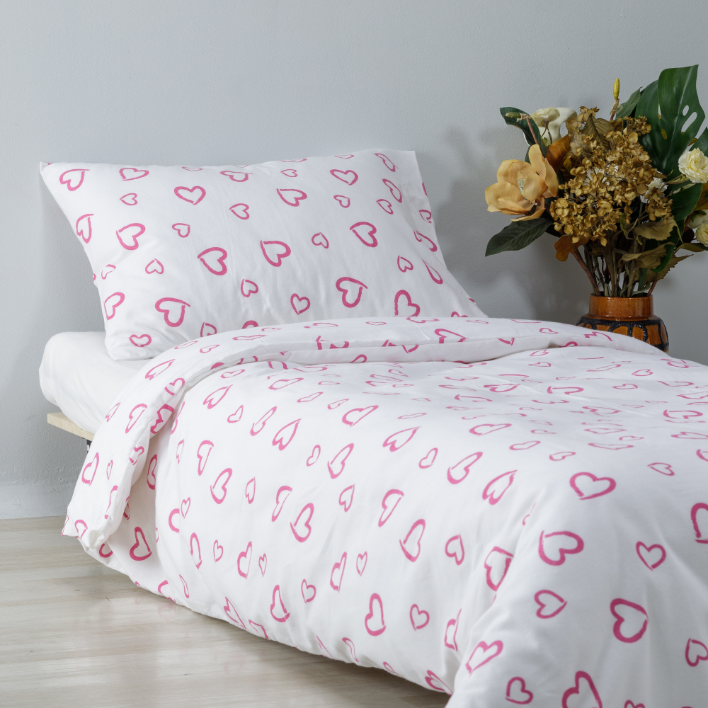 Babybettwäsche "Pink love". Babybettwäsche, 135/140x200 cm