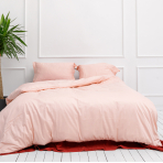 Premium satin bettwäsche set "Classic pink“. Bettwäsche aus Satin, 155/160x200 cm