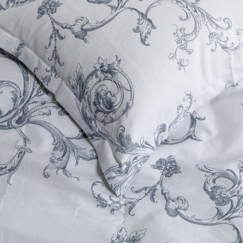 Premium satin bettwäsche set "Michelle grey“. Bettwäsche aus Satin, 135/140x200 cm