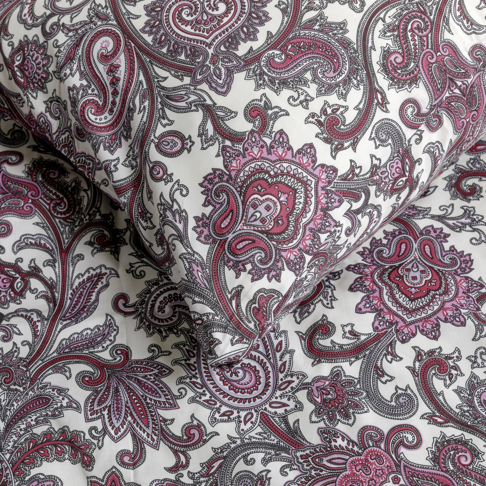Premium satin bettwäsche set "Burgundy". Bettwäsche aus Satin, 155/160x200 cm
