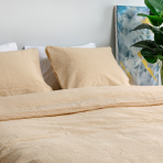 Seersucker Bettwäsche „Kora Peach“. Bettwäsche Baumwolle, 135/140x200 cm, 155/160x200 cm, 200x220 cm