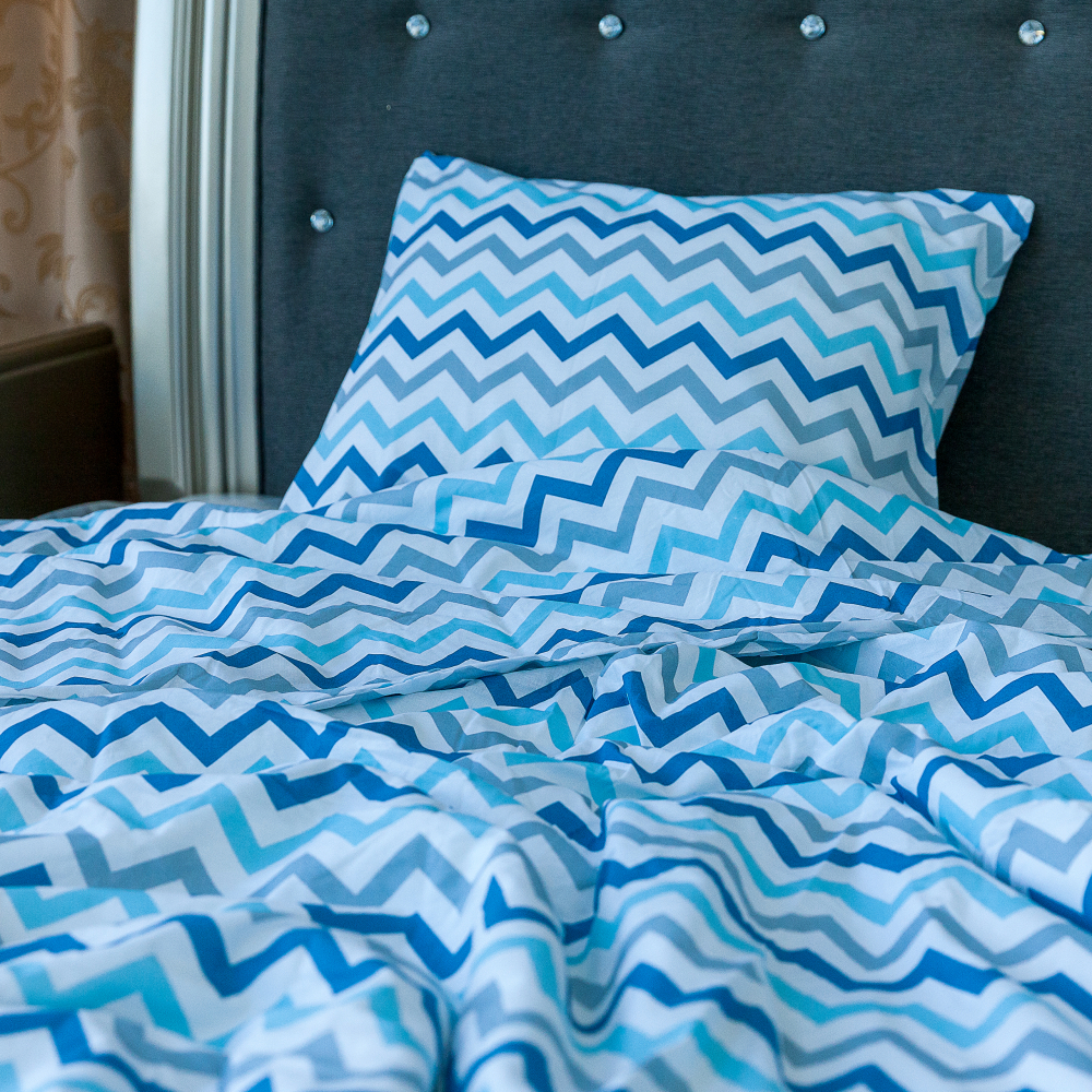 Bettwäsche set "Zigzag“. Bettwäsche Baumwolle, 135/140x200 cm