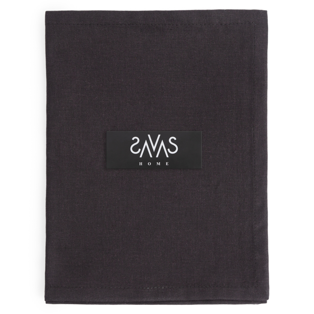 Tischset „Linen black“ 4 stk.. Tischdecke aus Leinen, 30x45 cm