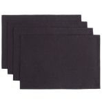 Tischset „Linen black“ 4 stk.. Tischdecke aus Leinen, 30x45 cm