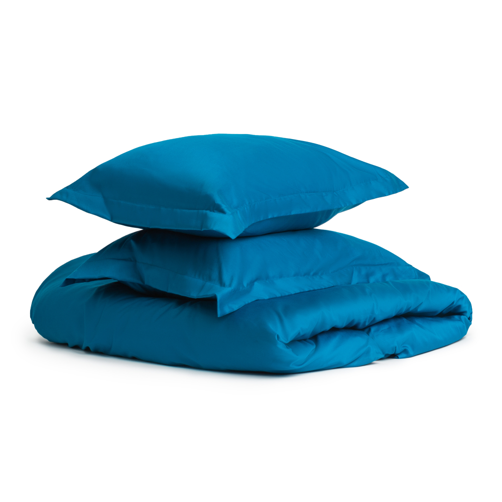Premium satin bettwäsche set "Turquoise“. Bettwäsche aus Satin, 200x200 cm