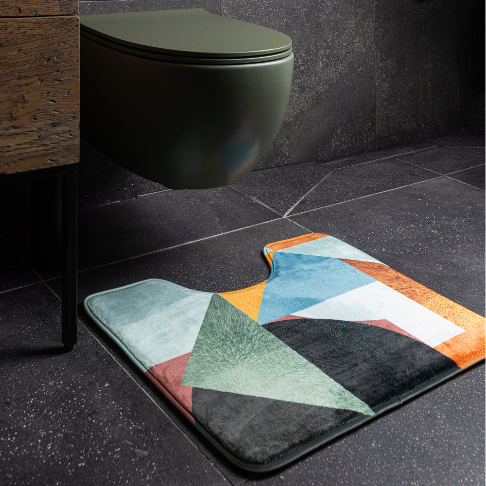 Toilettenmatte „Multicol“. Badteppich, 50x60 cm