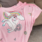 Kinderdecke „Unicorn“. Kinderbettwäsche, 100x150 cm