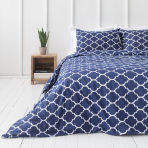 Bettwäsche set "Morocco dark blue“. Bettwäsche Baumwolle, 135/140x200 cm
