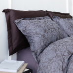 Premium satin bettwäsche set "Cacao light". Bettwäsche aus Satin, 200x220 cm