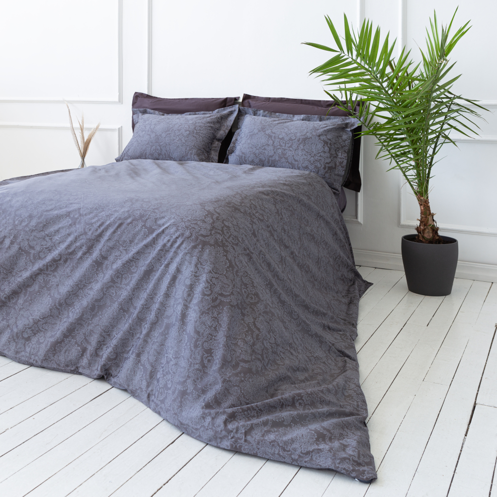 Premium satin bettwäsche set "Cacao light". Bettwäsche aus Satin, 200x220 cm