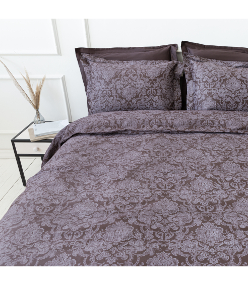 Premium satin bettwäsche set "Cacao". Bettwäsche aus Satin