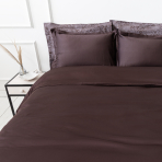 Premium satin bettwäsche set "Chocolate". Bettwäsche aus Satin, 135/140x200 cm, 200x200 cm, 200x220 cm