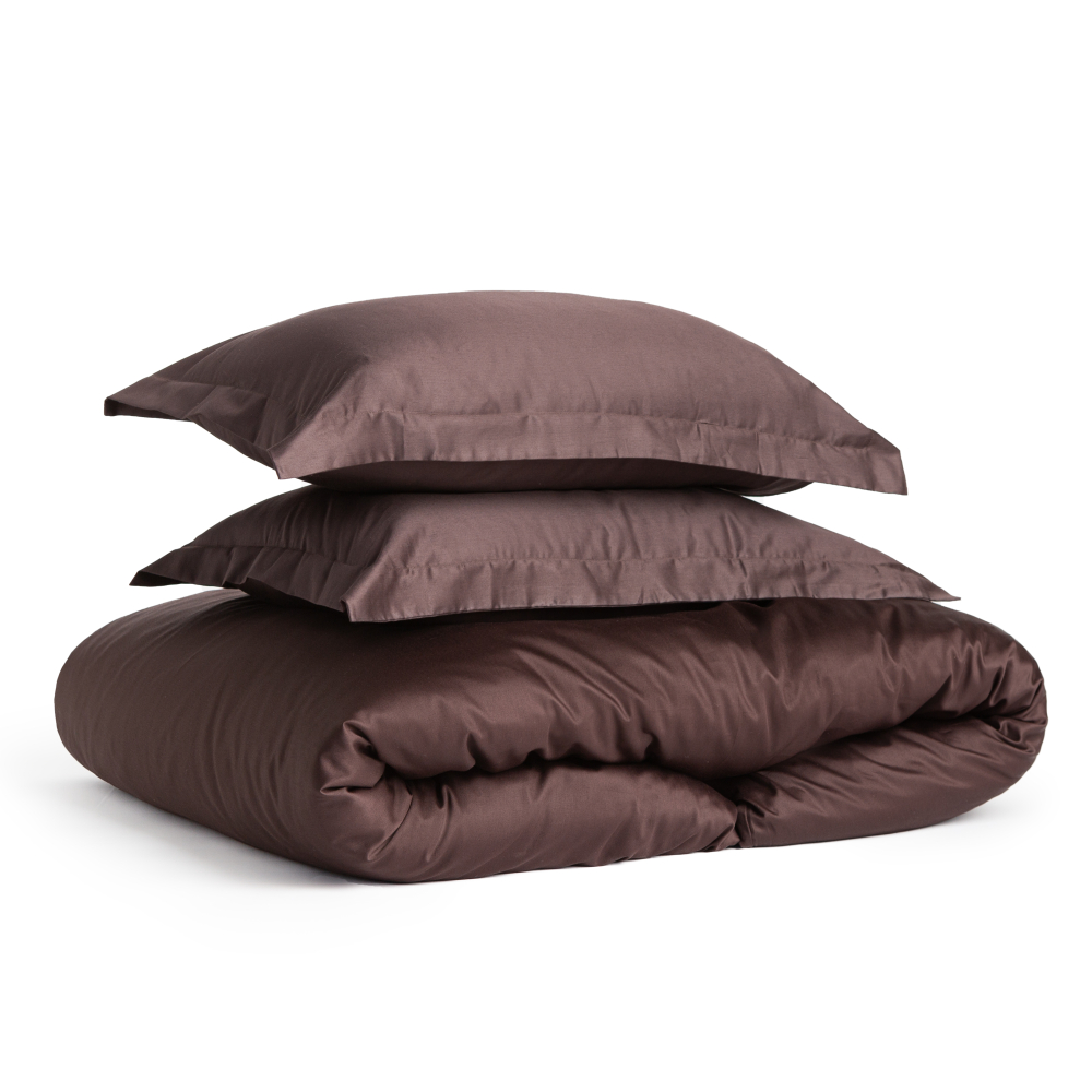 Premium satin bettwäsche set "Chocolate". Bettwäsche aus Satin, 135/140x200 cm, 200x200 cm, 200x220 cm