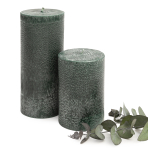 Handgefertigte runde Kerze „Emerald“ 1 Stk.. Kerzen