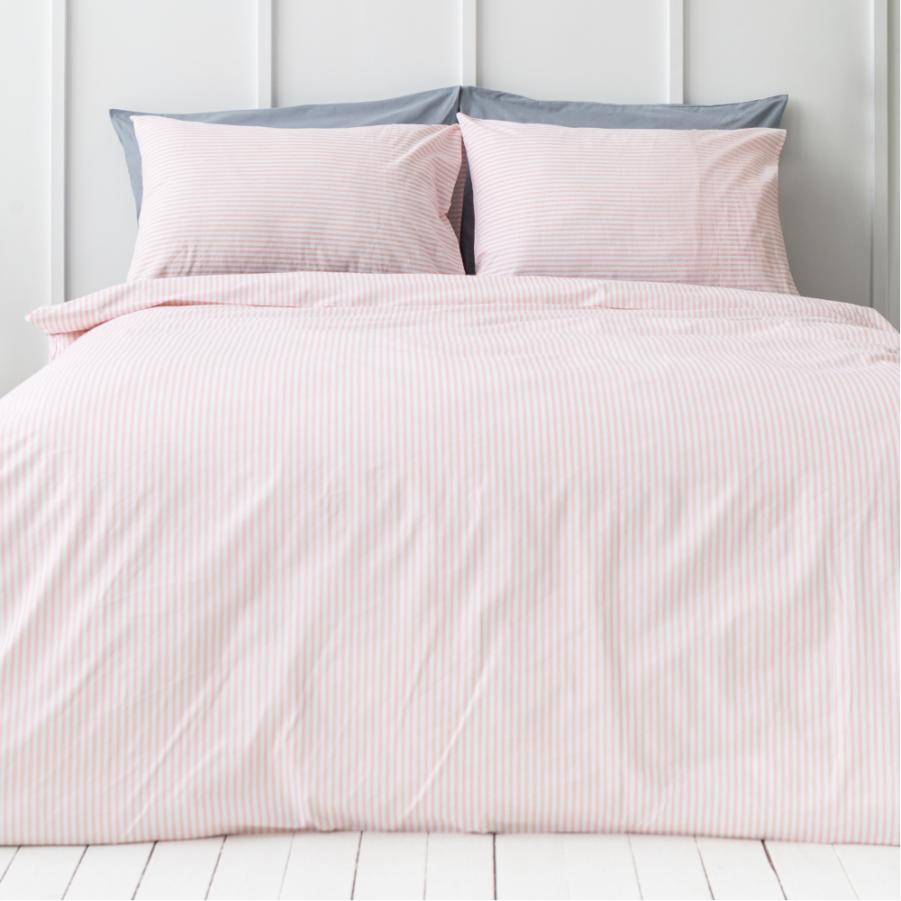 Bettwäsche set "Rose stripes". Bettwäsche Baumwolle, 135/140x200 cm
