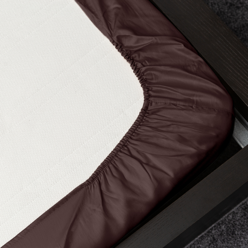Satin Spannbettlaken „Chocolate“. Spannbettlaken, 90x200 cm, 135/140x200 cm, 155/160x200 cm, 180x200 cm