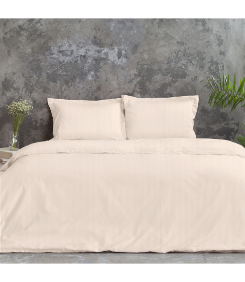 Premium satin bettwäsche set "Cornsilk". Bettwäsche aus Satin