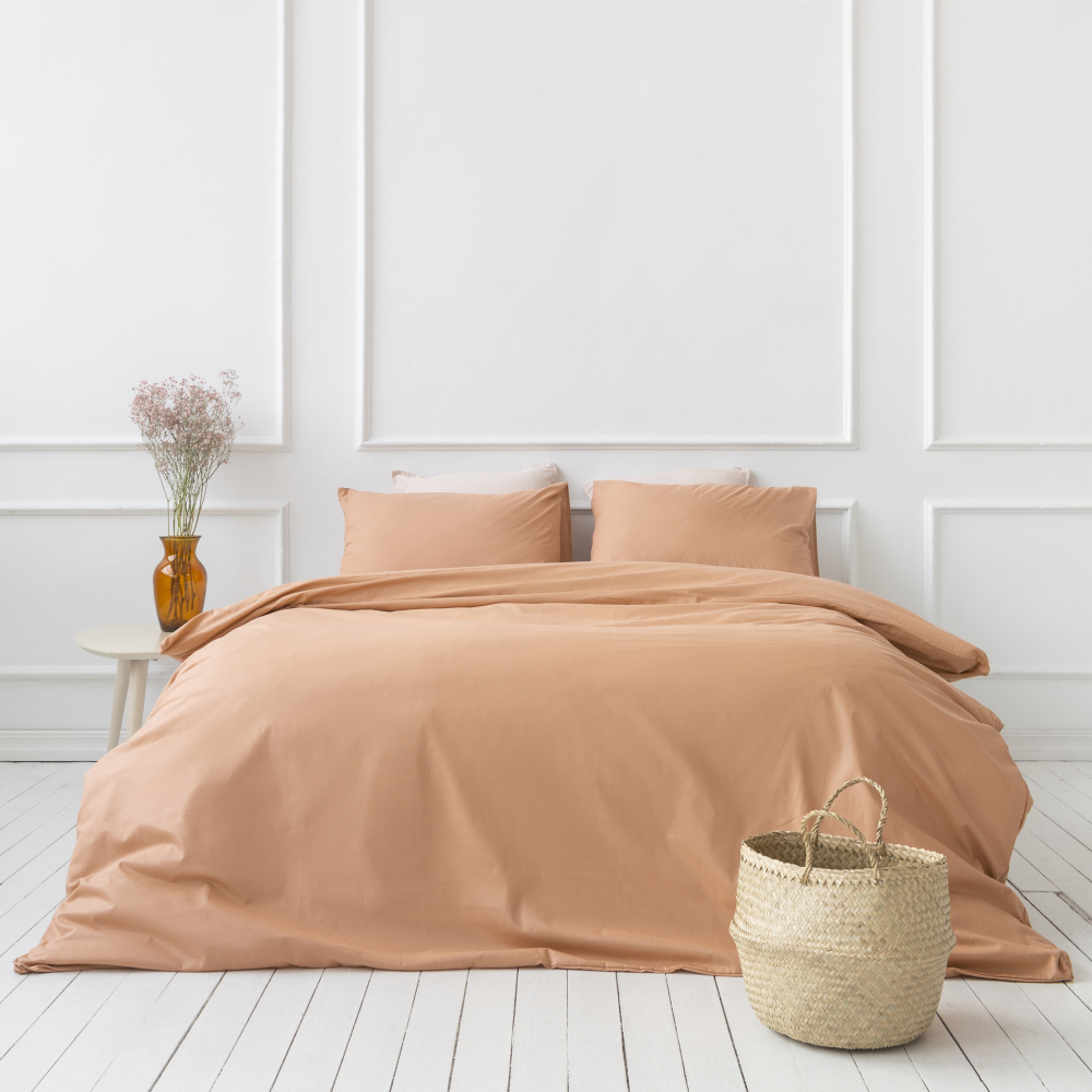 Bettwäsche set "Classic orange". Bettwäsche Baumwolle, 135/140x200 cm