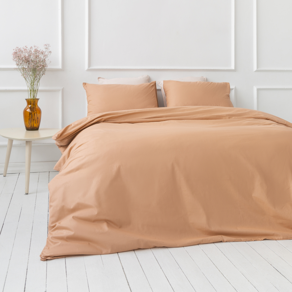 Bettwäsche set "Classic orange". Bettwäsche Baumwolle, 135/140x200 cm