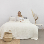 Leinen bettwäsche "Linen white". Leinen Bettwäsche, 135/140x200 cm, 200x200 cm, 200x220 cm, 220x240 cm