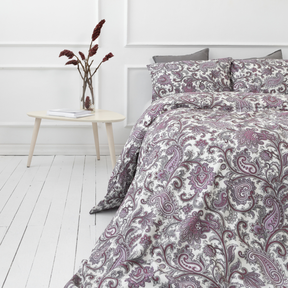 Premium satin bettwäsche set "Burgundy". Bettwäsche aus Satin, 155/160x200 cm