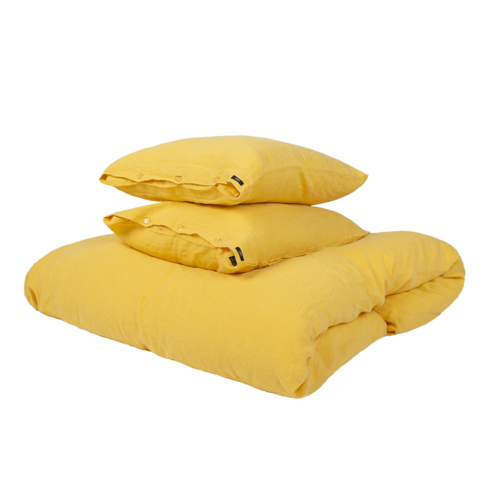 Leinen bettwäsche "Linen yellow“. Leinen Bettwäsche, 135/140x200 cm