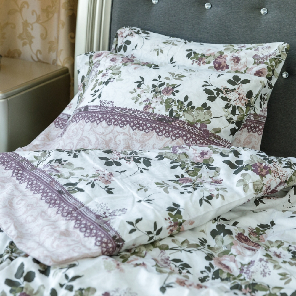 Premium satin bettwäsche set "Amelia". Bettwäsche aus Satin, 135/140x200 cm