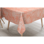 Tischdecke „Orange flora“. Tischdecken aus Baumwolle, 140x180 cm, 140x240 cm, 140x300 cm