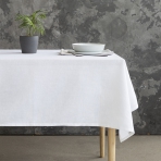 Tischdecke „Linen white“. Tischdecke aus Leinen, 135/140x200 cm, 140x240 cm, 140x300 cm