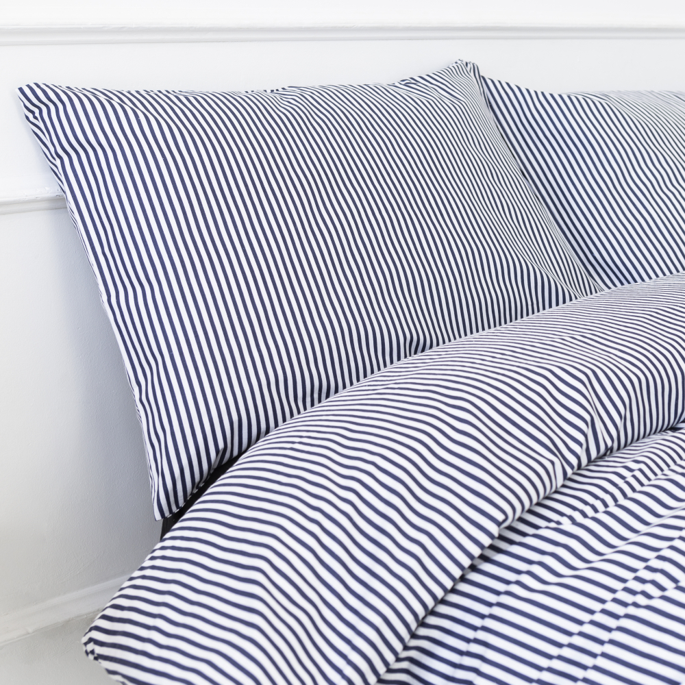 Bettwäsche set "Blue stripes". Bettwäsche Baumwolle, 135/140x200 cm